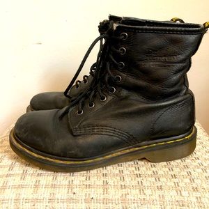 Worn-In Black Lace Up Docs